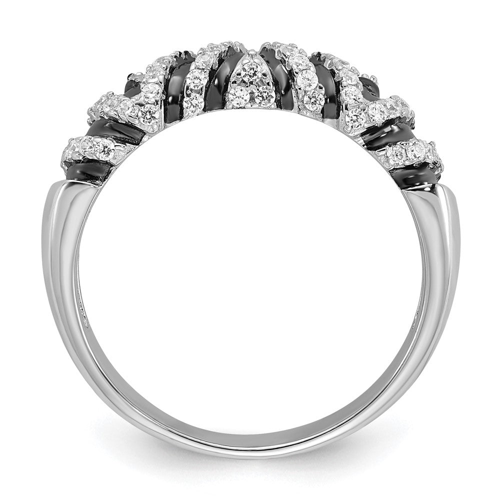 Sterling Silver & Cz True Fire Ring