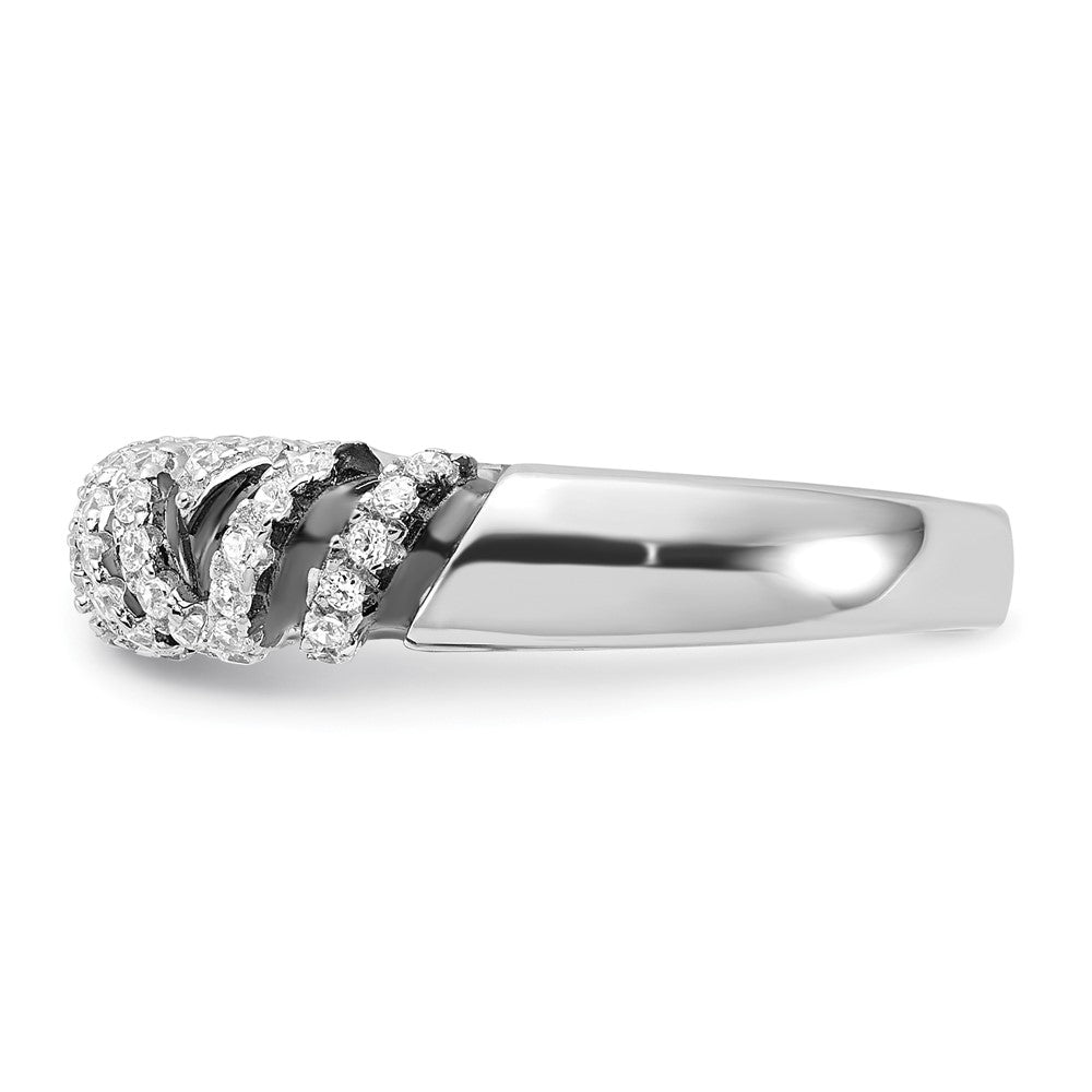 Sterling Silver & Cz True Fire Ring