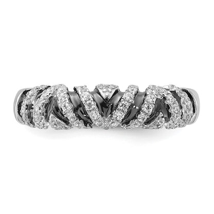 Sterling Silver & Cz True Fire Ring