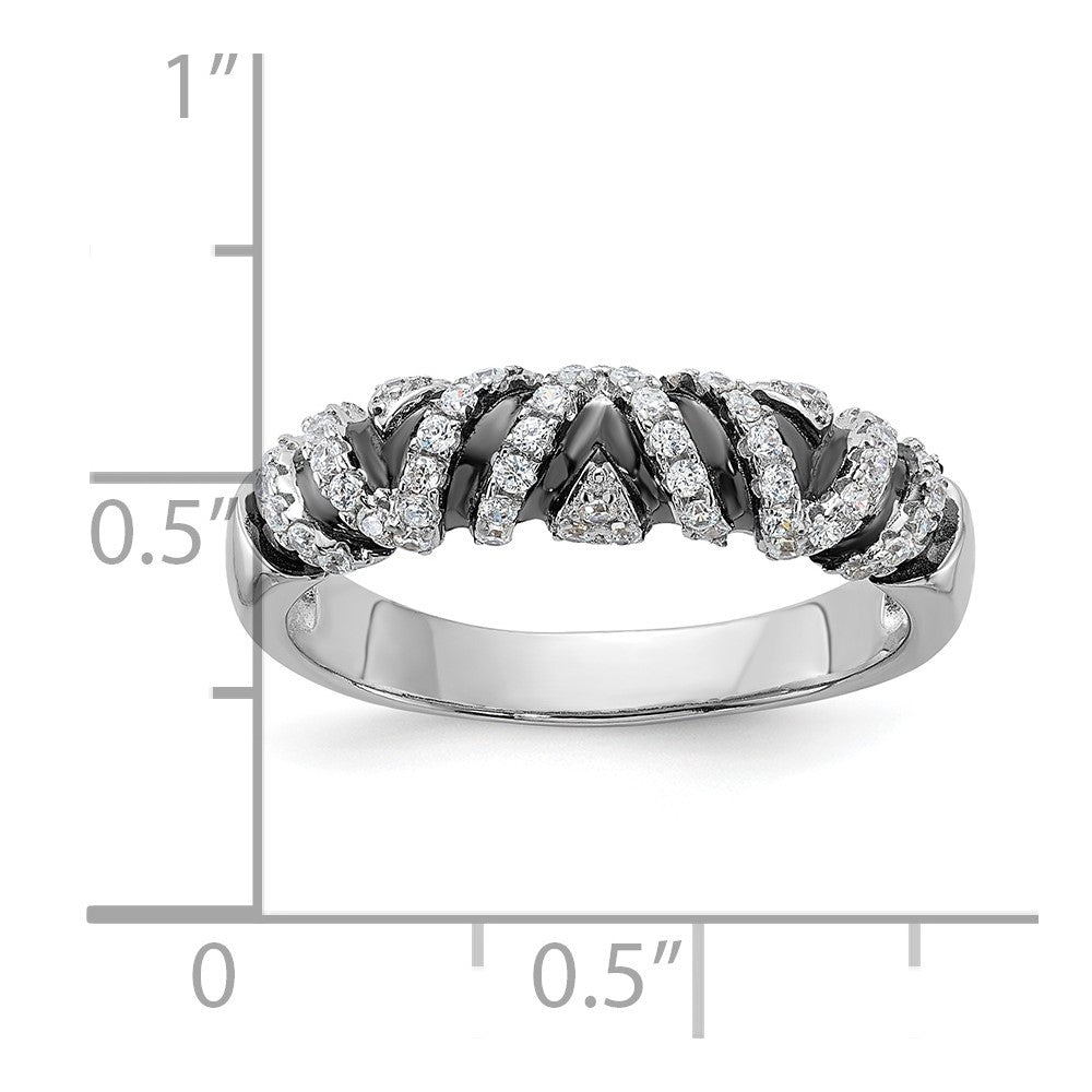 Sterling Silver & Cz True Fire Ring