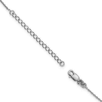Ss/Gold Plated Brilliant Embers Sterling Silver Rose Gold-Plated Pink Cz W/ 2In Ext Necklace