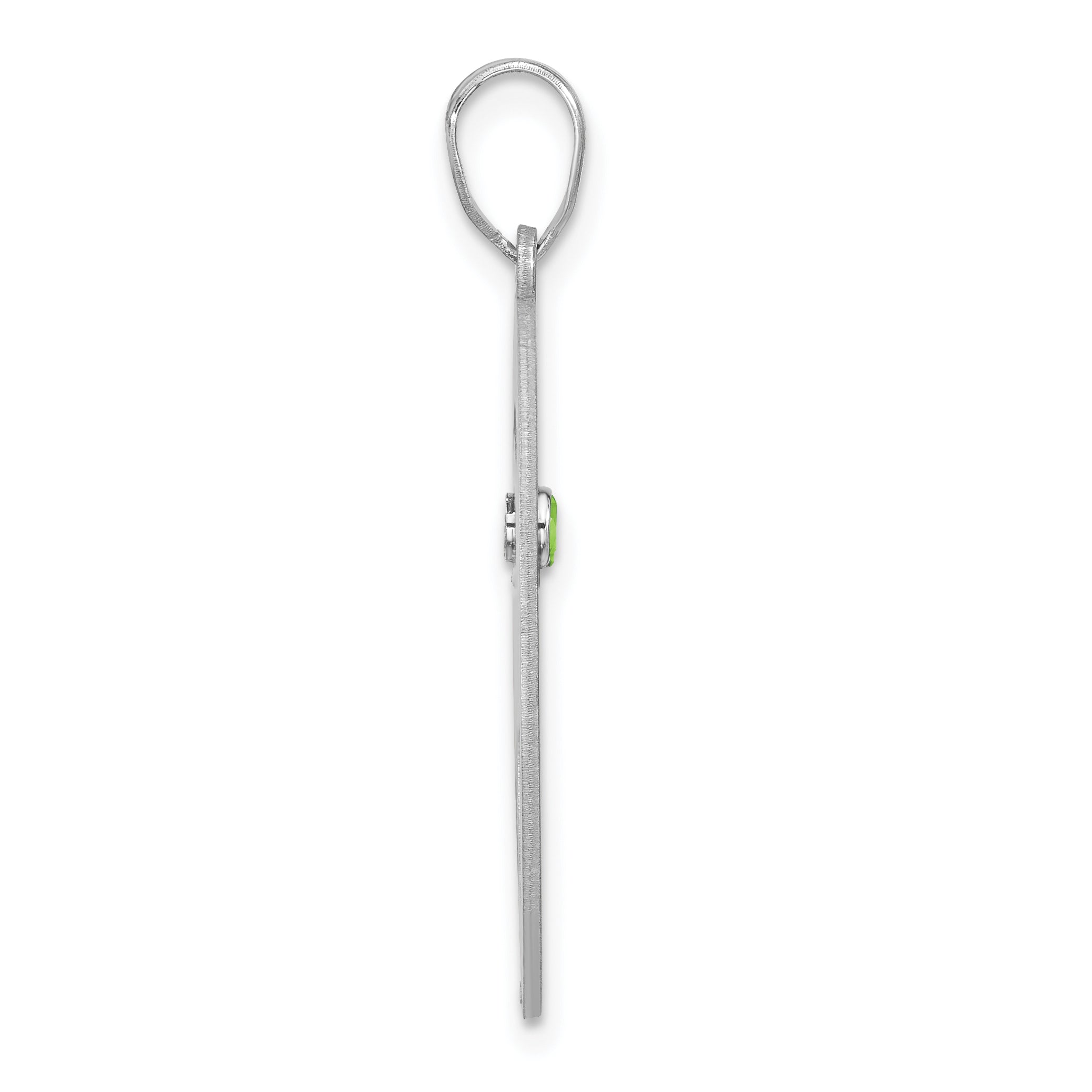 Sterling Silver Silver/Rhodium-Plated 1 Birthstone With Ss Bezel Family Pendant