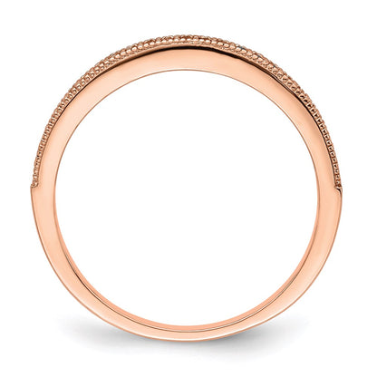 Ss/Gold Plated Brilliant Embers Sterling Silver Rose Gold-Plated 25 Stone Micro Pav Cz Polished Ring