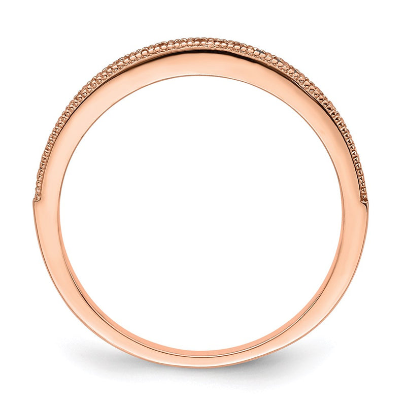 Ss/Gold Plated Brilliant Embers Sterling Silver Rose Gold-Plated 25 Stone Micro Pav Cz Polished Ring