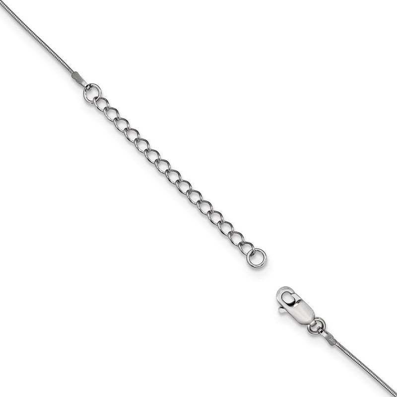 Sterling Silver Ss Rhodium-Plated Cz Brilliant Embers Fancy Necklace