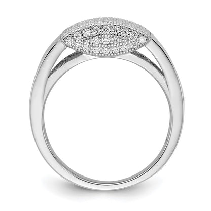 Sterling Silver Brilliant Embers Polished Cz Ring