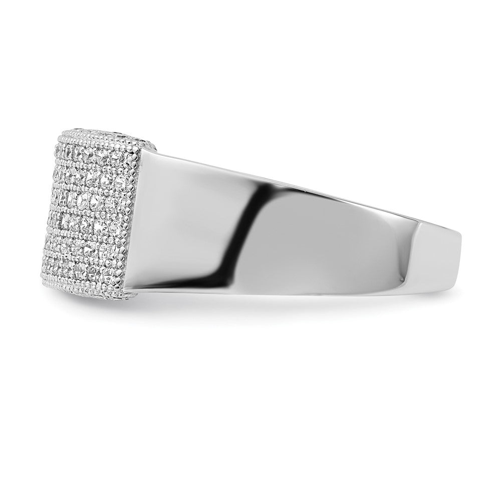 Sterling Silver Brilliant Embers Polished Cz Ring