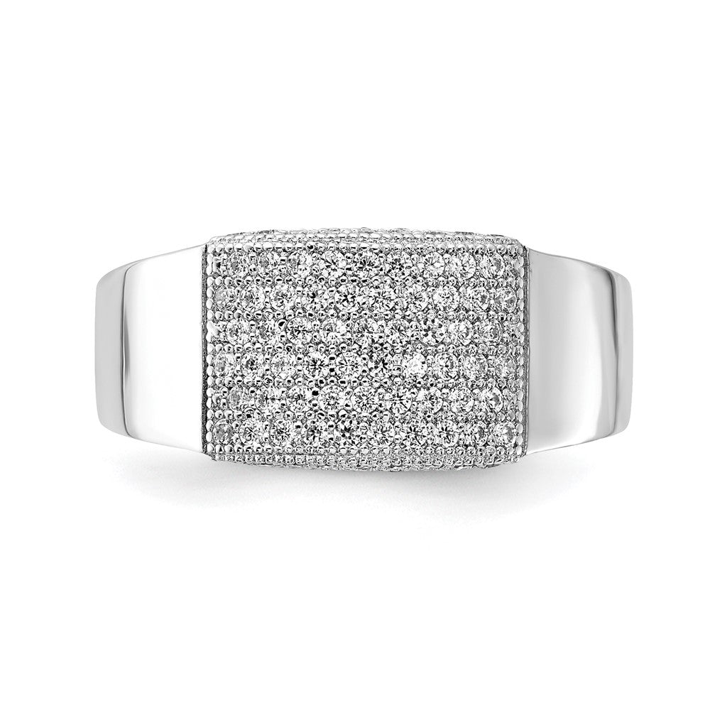 Sterling Silver Brilliant Embers Polished Cz Ring