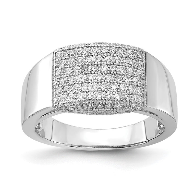 Sterling Silver Brilliant Embers Polished Cz Ring