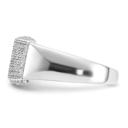 Sterling Silver & Cz Brilliant Embers Ring