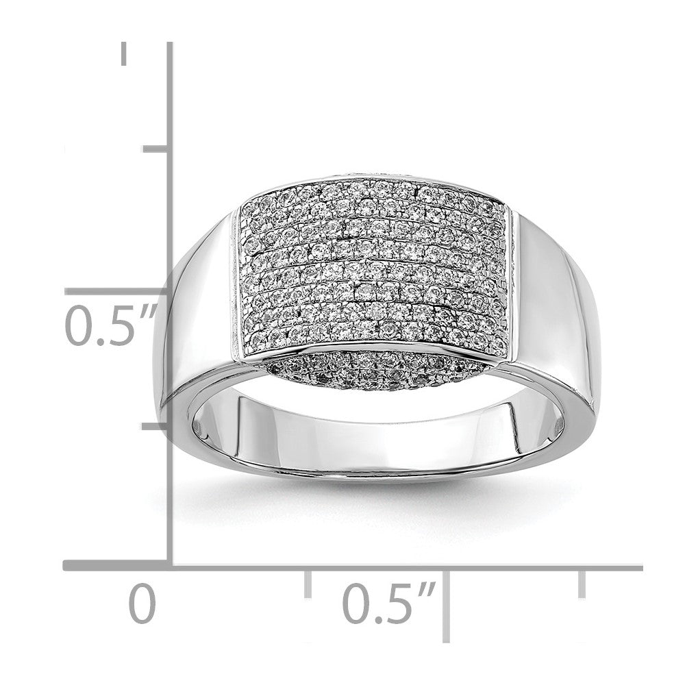 Sterling Silver & Cz Brilliant Embers Ring