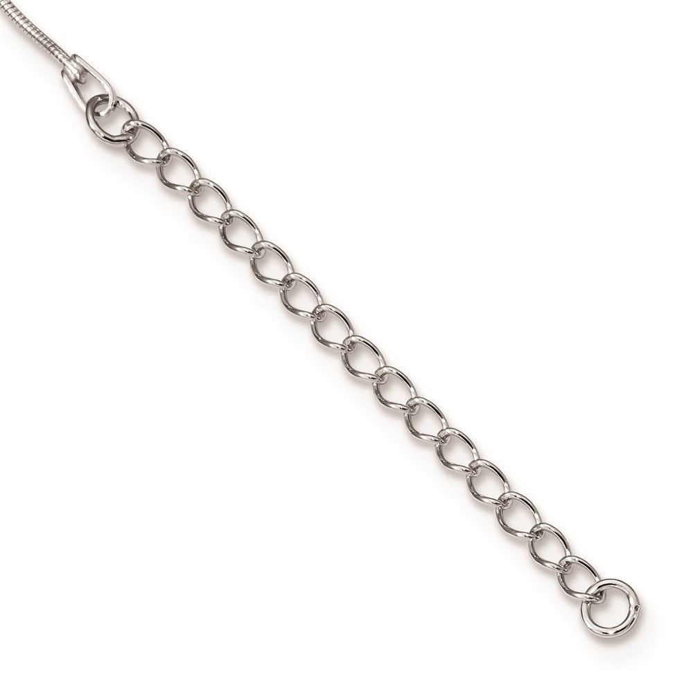 Sterling Silver Brilliant Embers Rhodium-Plated 327 Stone 18 Inch Micro Pav White And Green Cz Flower Necklace With 2 Extender