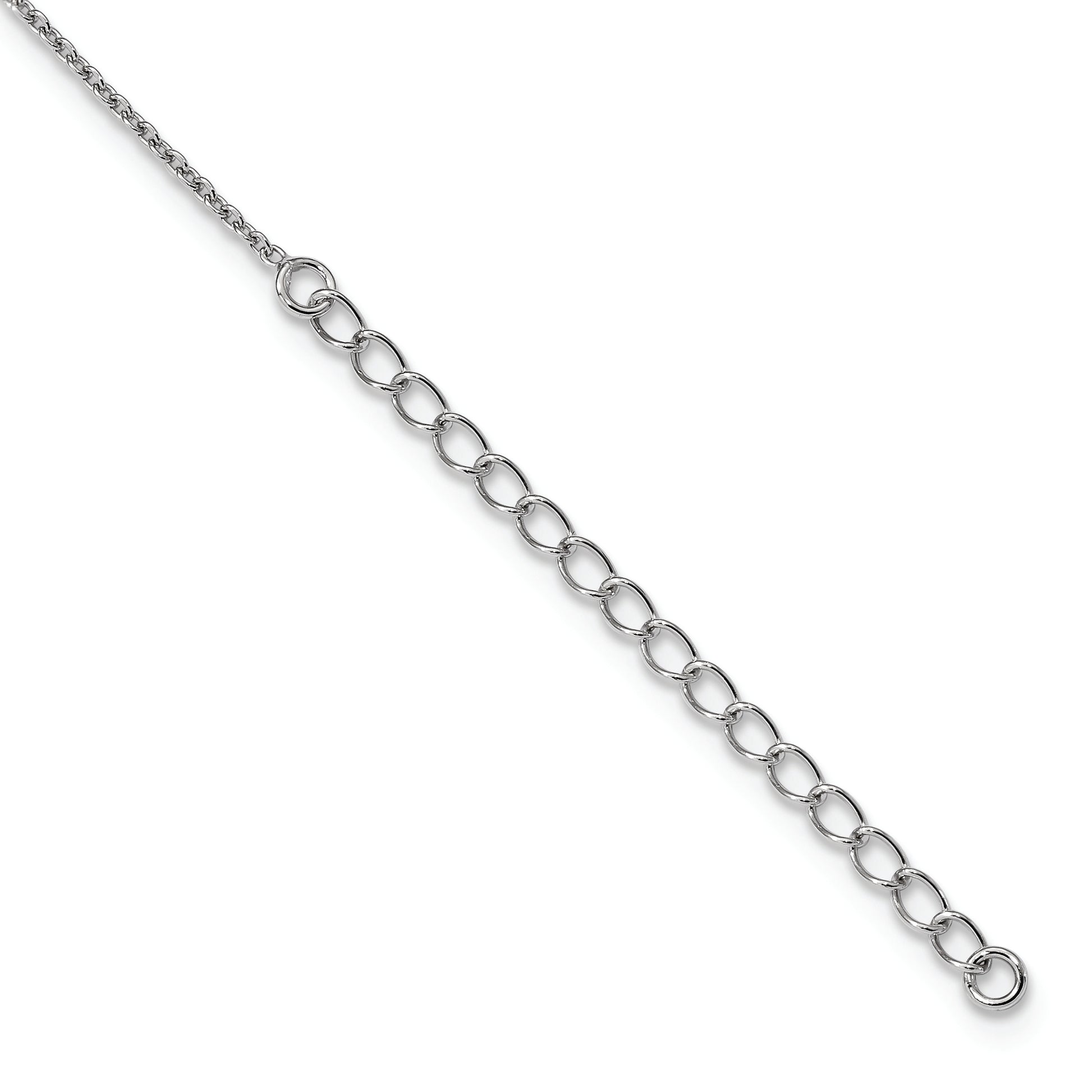 Ss/Gold Plated Brilliant Embers Sterling Silver Rose Gold-Plated Rhodium-Plated 105 Stone 18 Inch Micro Pav Cz Necklace With 2 Extender