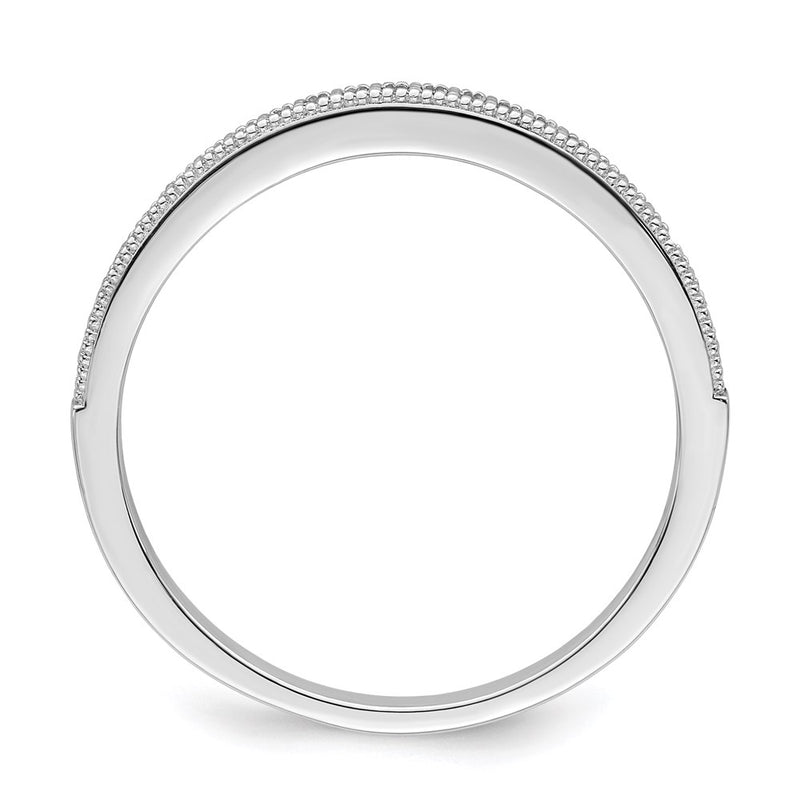 Sterling Silver Brilliant Embers Rhodium-Plated 25 Stone Micro Pav Cz Polished Ring
