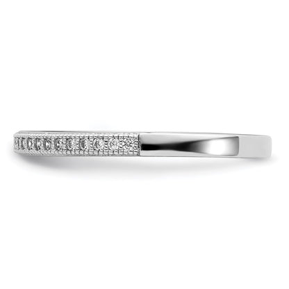 Sterling Silver Brilliant Embers Rhodium-Plated 25 Stone Micro Pav Cz Polished Ring
