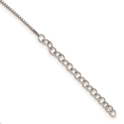 Sterling Silver Brilliant Embers Rhodium-Plated 124 Stone 18 Inch Black And White Micro Pav Cz Cross Necklace With 2 Extender