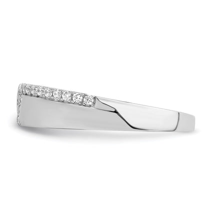 Sterling Silver Brilliant Embers Rhodium-Plated 24 Stone Micro Pav Cz Men'S Ring