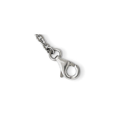 Sterling Silver Brilliant Embers Rhodium-Plated 87 Stone 7 Inch Micro Pav Cz Feather Bracelet With 1 Extender