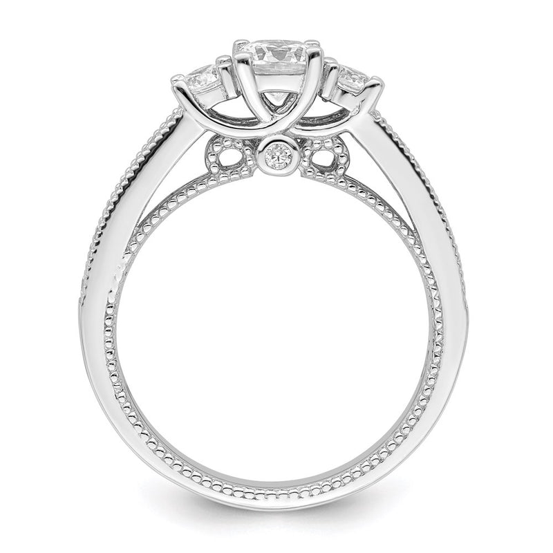 Sterling Silver Brilliant Embers Rhodium-Plated 21 Stone Micro Pav Cz Ring