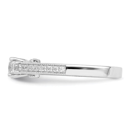 Sterling Silver Brilliant Embers Rhodium-Plated 21 Stone Micro Pav Cz Ring