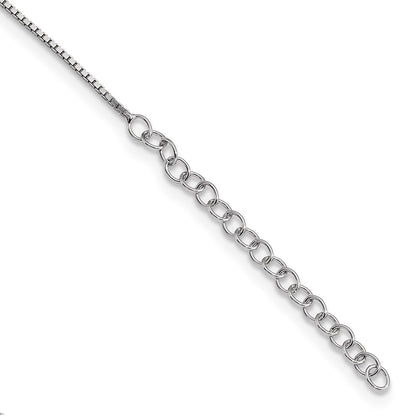 Sterling Silver Brilliant Embers Gold-Tone & Cz Cross W/ 2In Ext Necklace