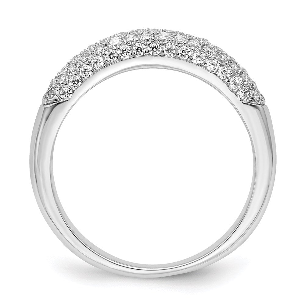 Sterling Silver Brilliant Embers Rhodium-Plated 79 Stone Micro Pav Cz Ring