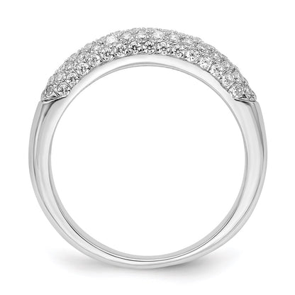 Sterling Silver Brilliant Embers Rhodium-Plated 79 Stone Micro Pav Cz Ring
