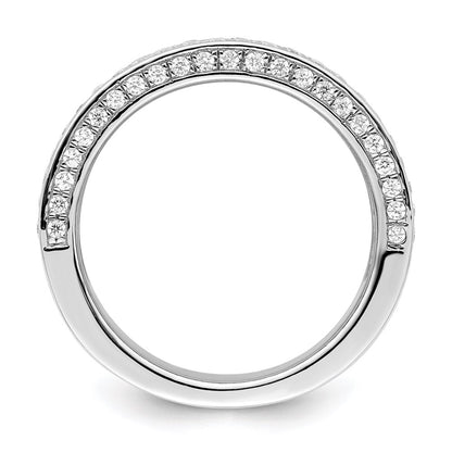 Sterling Silver Brilliant Embers Rhodium-Plated 142 Stone Micro Pav Cz Ring