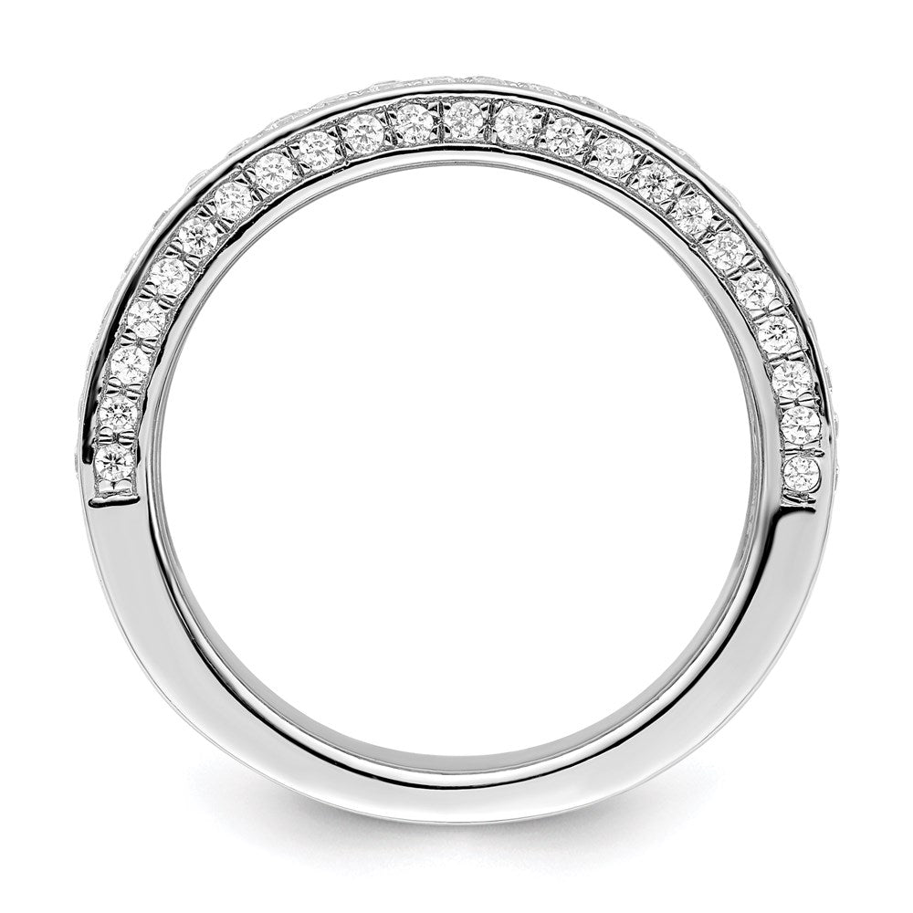 Sterling Silver Brilliant Embers Rhodium-Plated 142 Stone Micro Pav Cz Ring