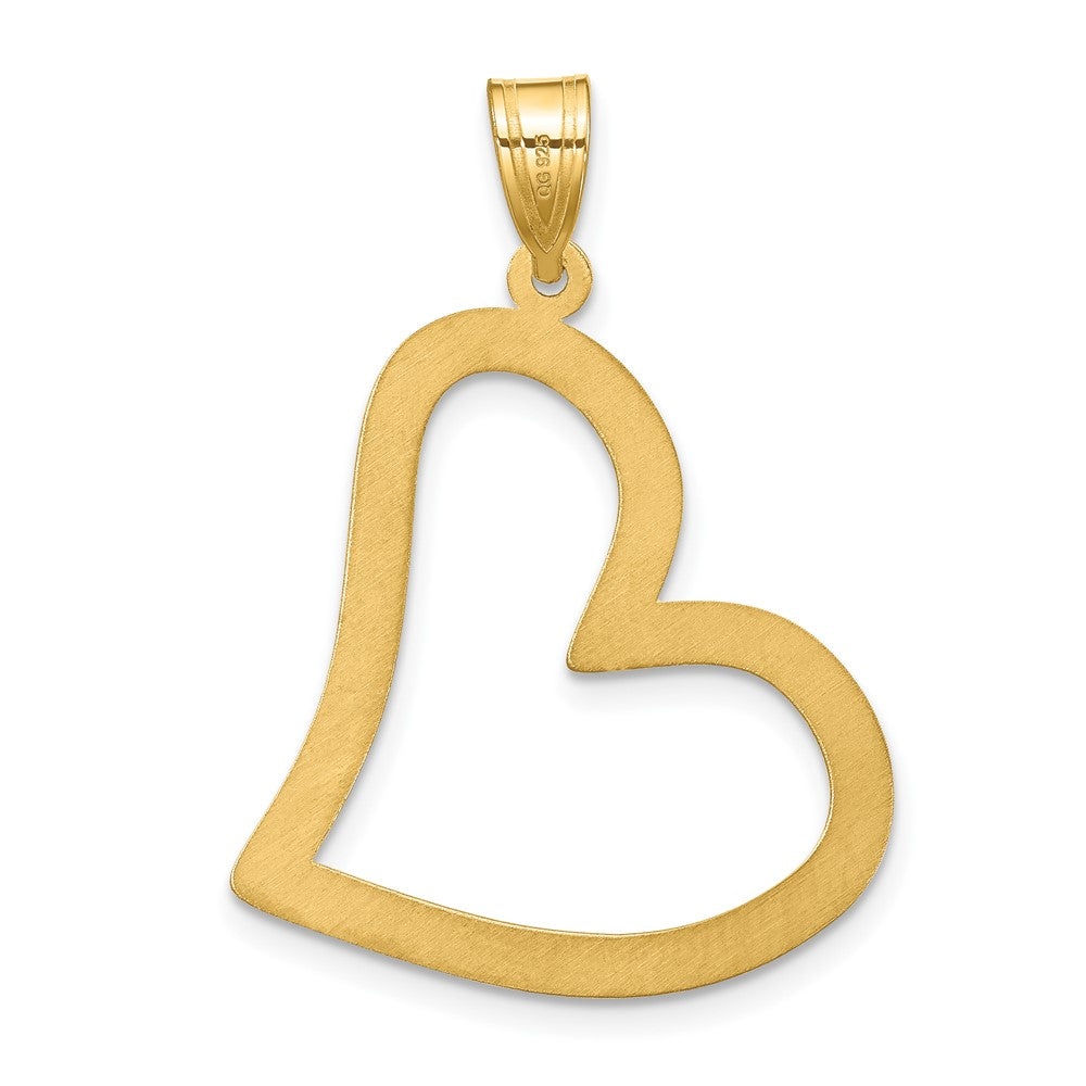 Sterling Silver Ss/Rhod-Plated 1 Birthstone Heart With 14K Bezel Family Pendant