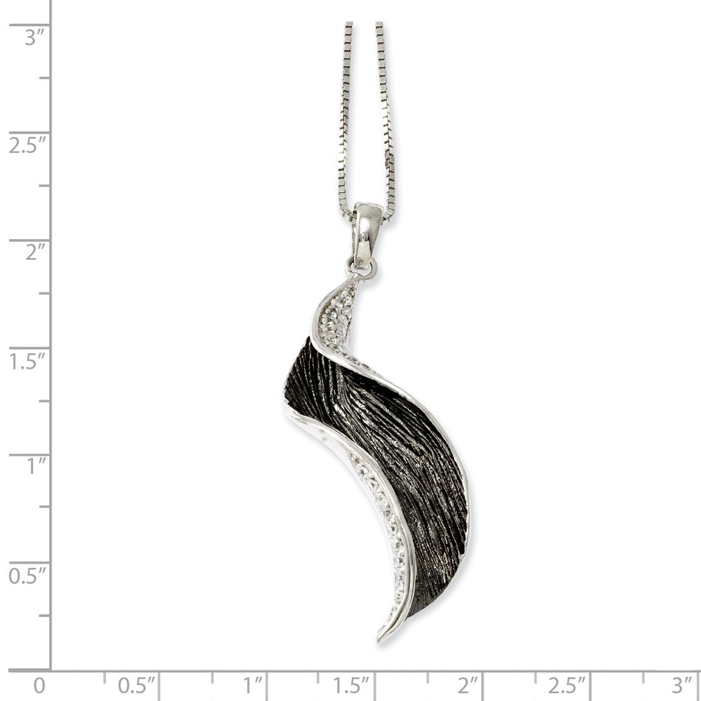 Sterling Silver & Cz Necklace