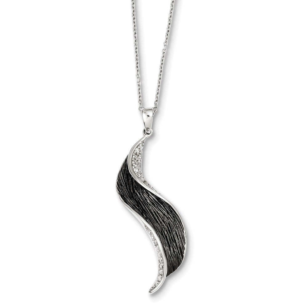 Sterling Silver & Cz Necklace