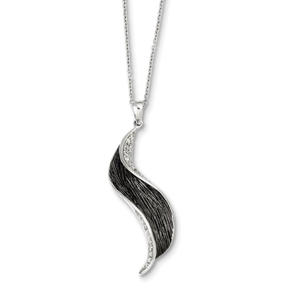 Sterling Silver & Cz Necklace