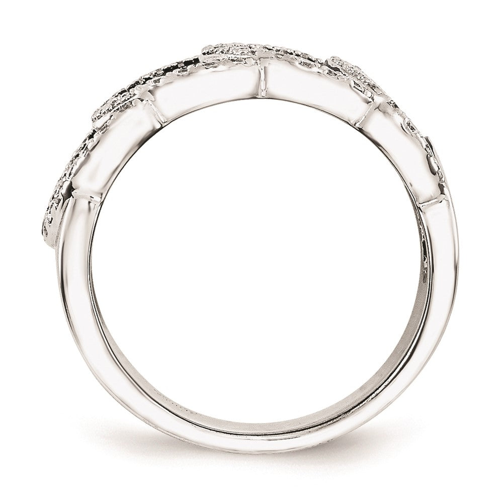Sterling Silver & Cz True Fire Ring