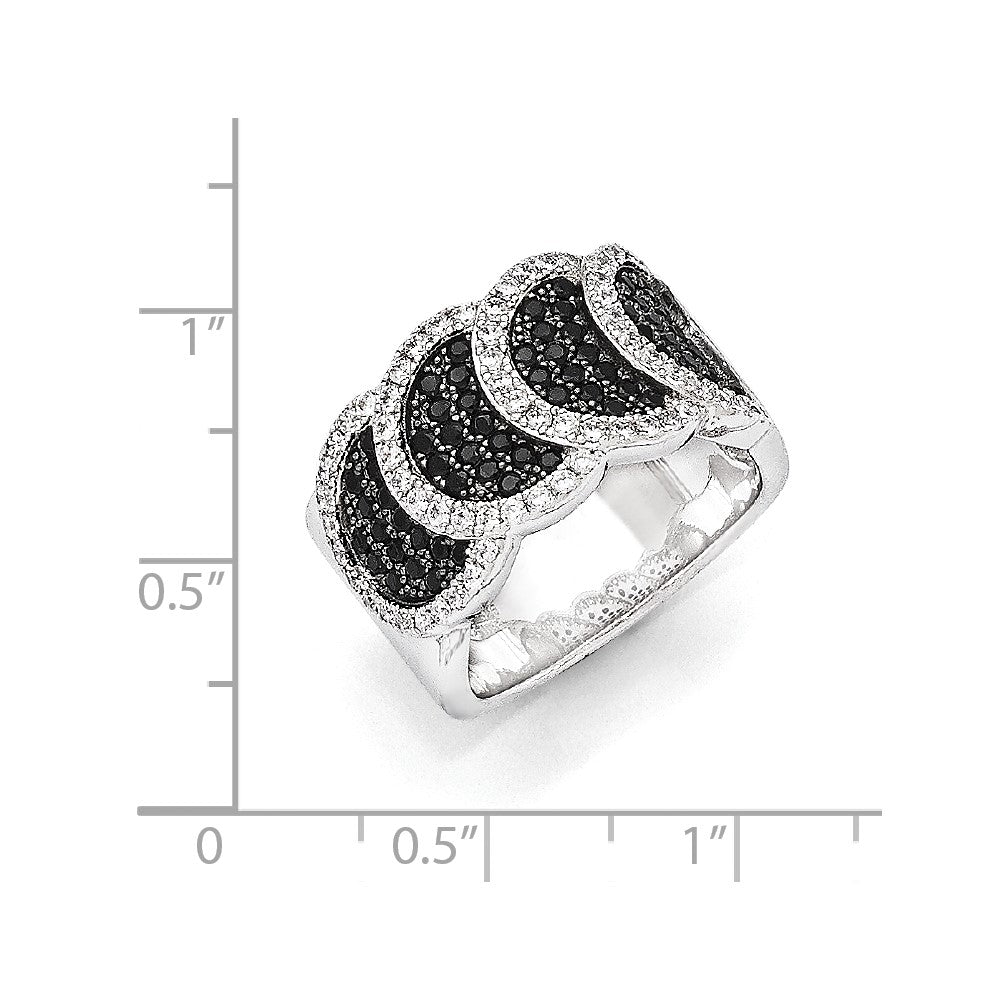 Sterling Silver & Cz True Fire Ring