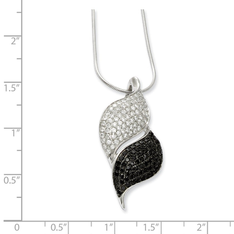 Sterling Silver & Cz Necklace