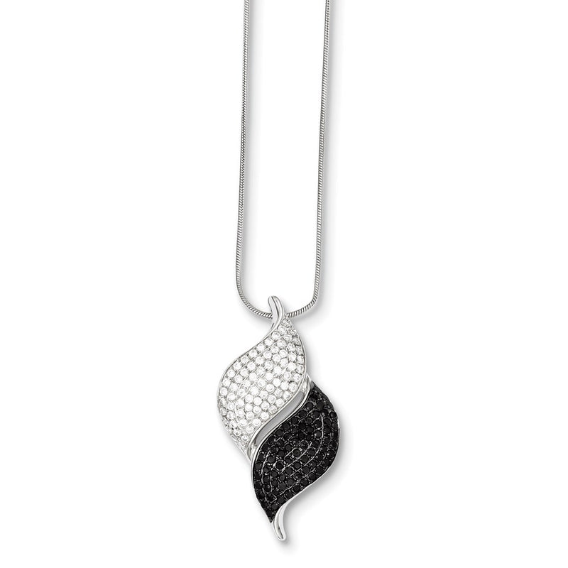 Sterling Silver & Cz Necklace