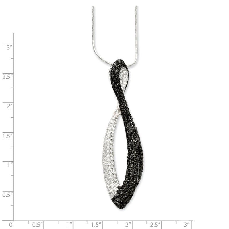 Sterling Silver & Cz Necklace