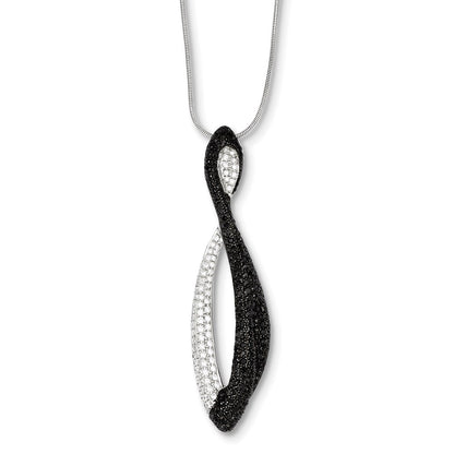 Sterling Silver & Cz Necklace