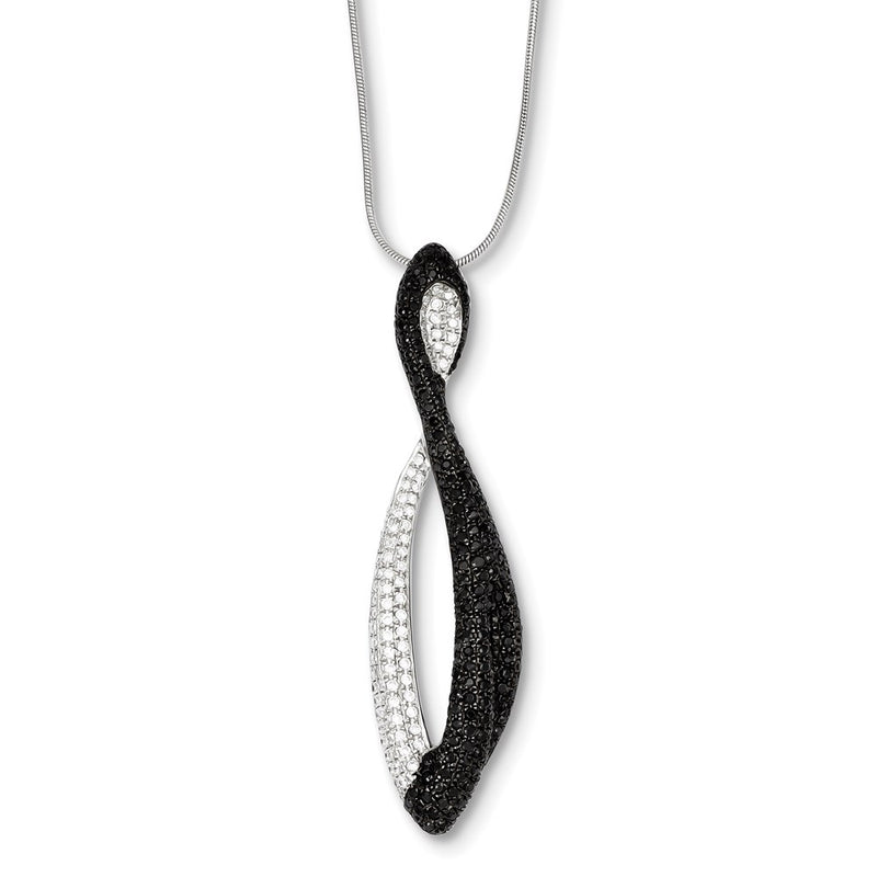 Sterling Silver & Cz Necklace