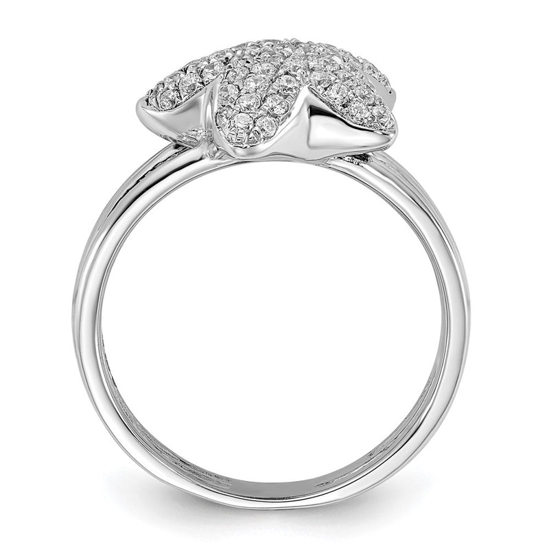 Sterling Silver & Cz Star Ring