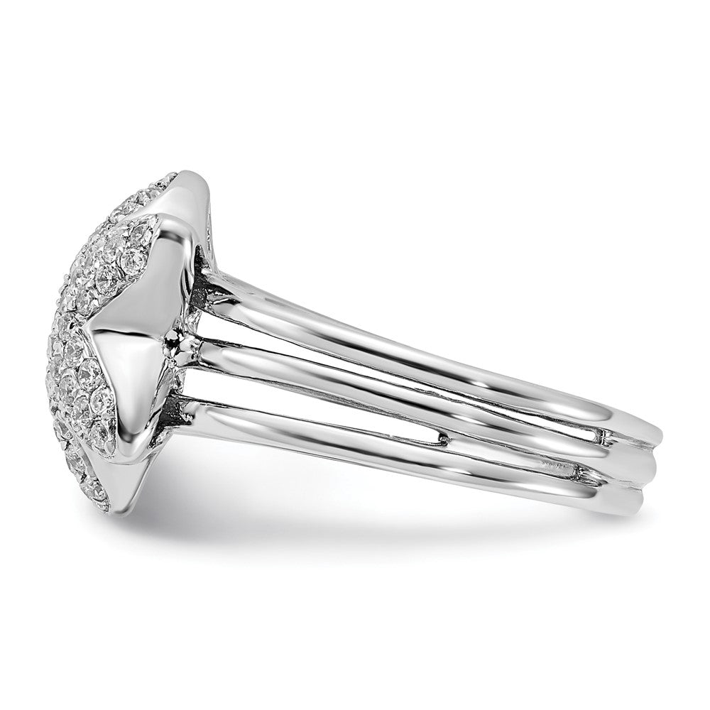 Sterling Silver & Cz Star Ring