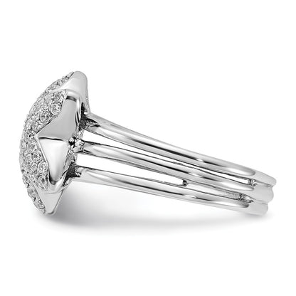 Sterling Silver & Cz Star Ring