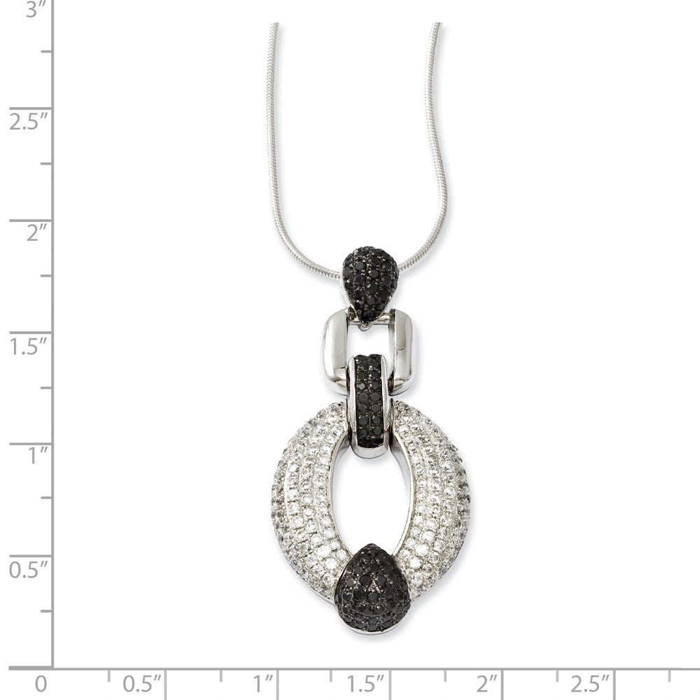Sterling Silver & Cz Necklace