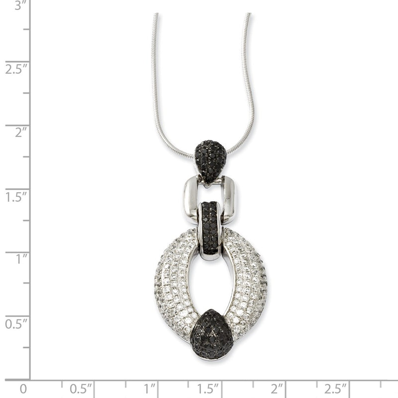 Sterling Silver & Cz Necklace