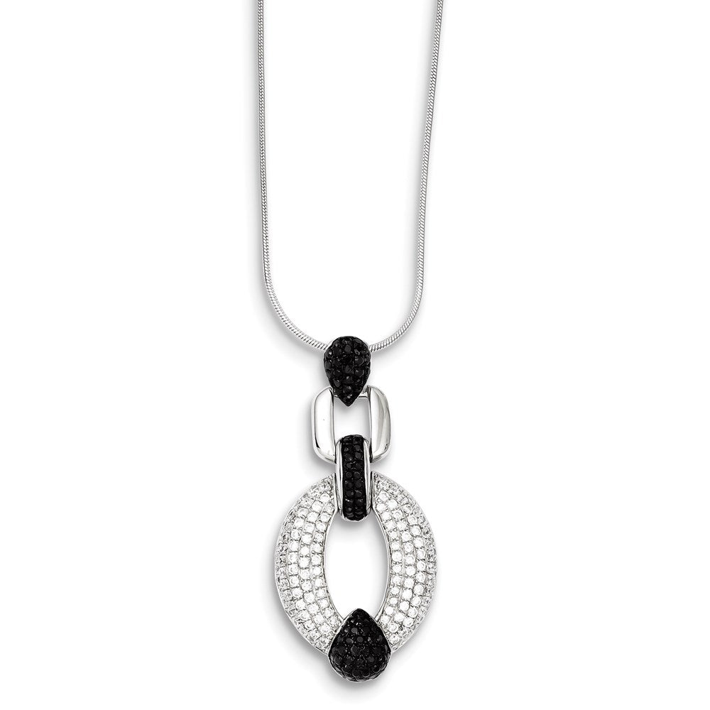 Sterling Silver & Cz Necklace