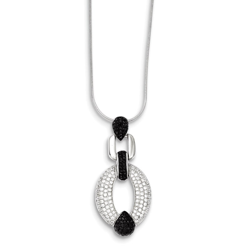 Sterling Silver & Cz Necklace