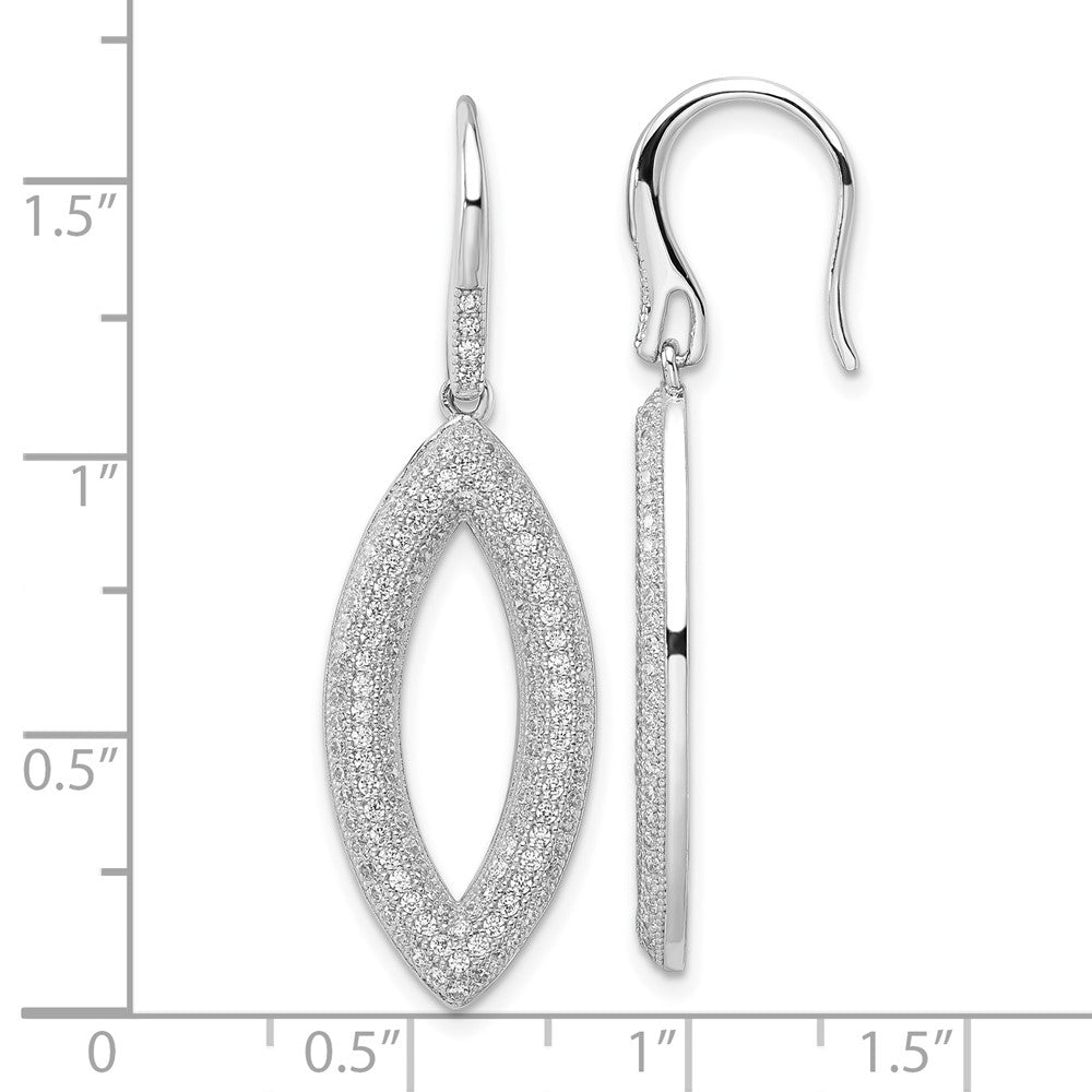 Sterling Silver & Cz Brilliant Embers Dangle Earrings
