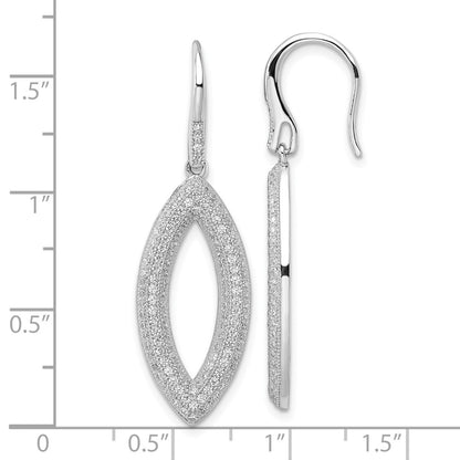 Sterling Silver & Cz Brilliant Embers Dangle Earrings