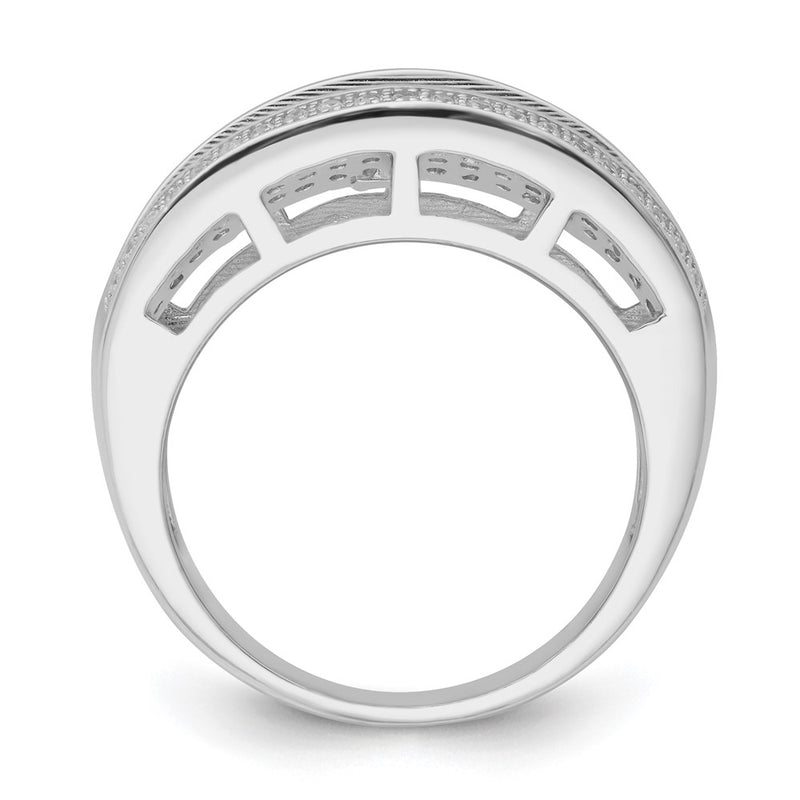 Sterling Silver & Cz Brilliant Embers Ring